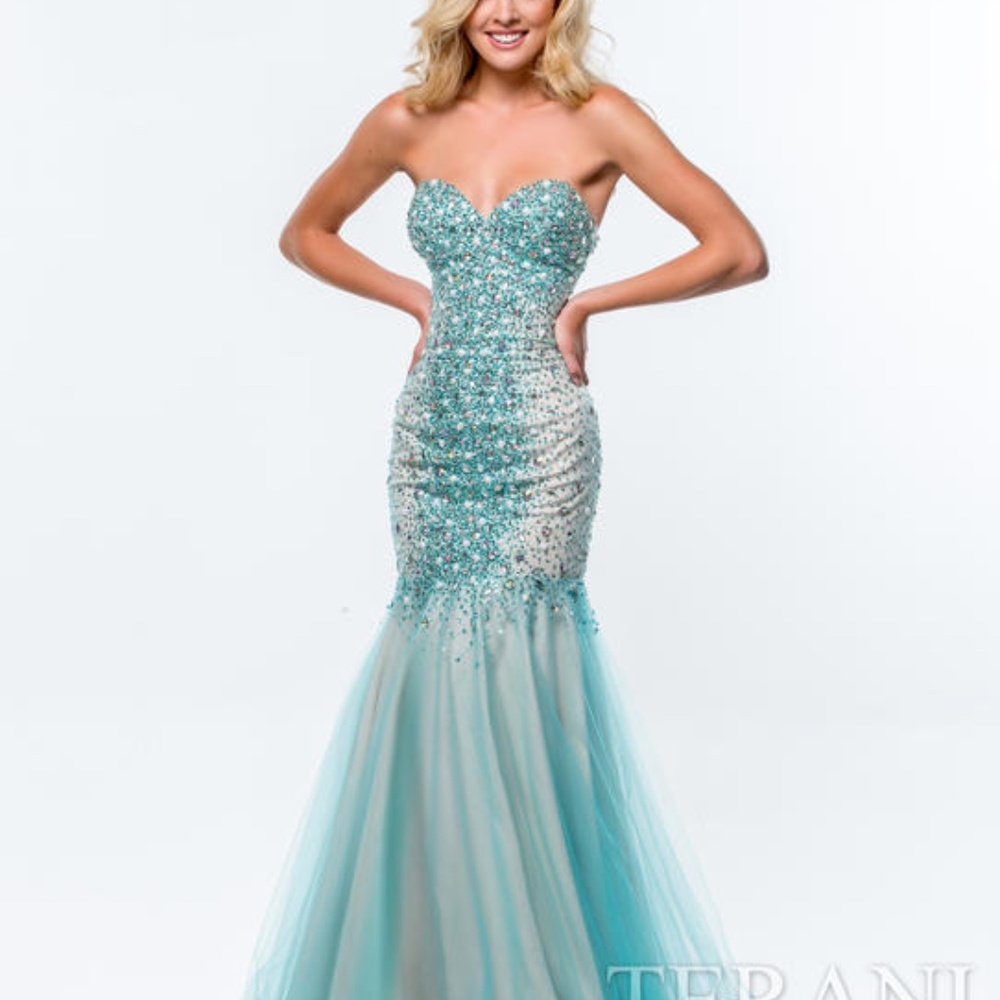 Terrani couture evening gown stunning show stopper